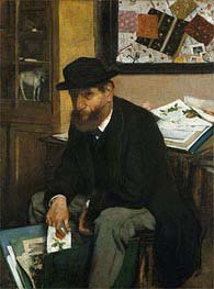 Degas | The Collector of Prints, 1866 | Giclée Canvas Print