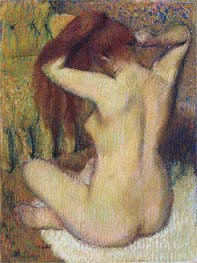 Woman Combing Her Hair | Edgar Degas | Painting Reproduction