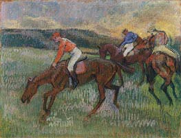 Three Jockeys | Edgar Degas | Painting Reproduction