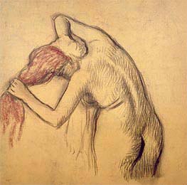 Woman Drying Herself | Degas | Painting Reproduction