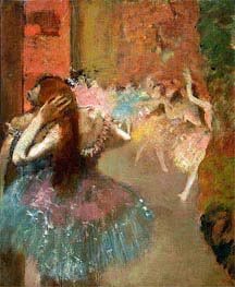 Ballett-Szene, undated von Degas | Leinwand Kunstdruck