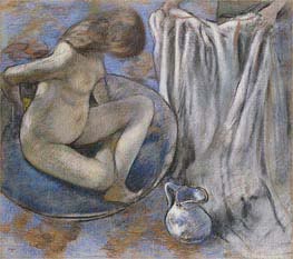Frau in der Badewanne, 1884 von Degas | Papier-Kunstdruck