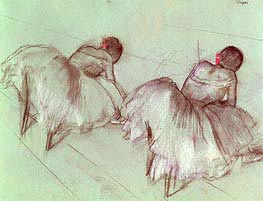 Zwei Tänzerinnen Ruhestätte | Edgar Degas | Gemälde Reproduktion