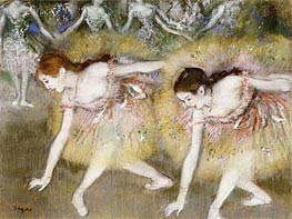 Dancers Bending Down | Edgar Degas | Gemälde Reproduktion