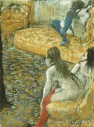 Warten auf einen Client | Edgar Degas | Gemälde Reproduktion