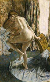 Nach dem Bad, c.1883 von Degas | Papier-Kunstdruck