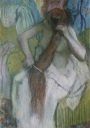 Woman Combing her Hair, c.1887/90 by Degas | Paper Art Print