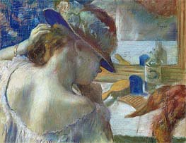 In Front of the Mirror | Degas | Painting Reproduction