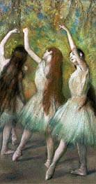 Ballerinen in grün | Edgar Degas | Gemälde Reproduktion