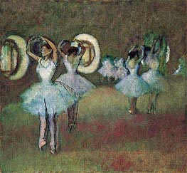Ballerinas in der Rotunde an der Pariser Oper | Edgar Degas | Gemälde Reproduktion