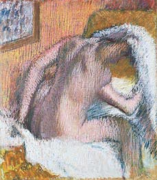 Woman Drying Her Hair | Degas | Gemälde Reproduktion