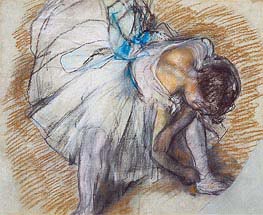 Dancer Adjusting her Shoe | Degas | Painting Reproduction