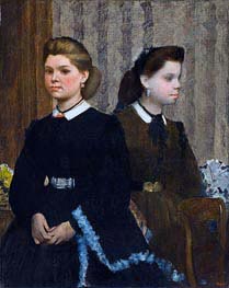 Degas | The Bellelli Sisters (Giovanna and Giuliana Bellelli), c.1865/66 | Giclée Canvas Print