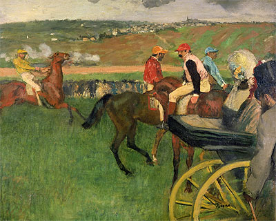 Amateurjockeys auf dem Kurs, c.1876/87 | Edgar Degas | Giclée Leinwand Kunstdruck
