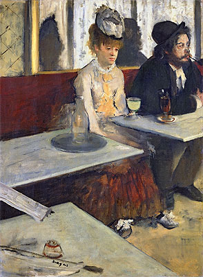 Der Absinth-Trinker (in einem Cafe), c.1875/76 | Edgar Degas | Giclée Leinwand Kunstdruck