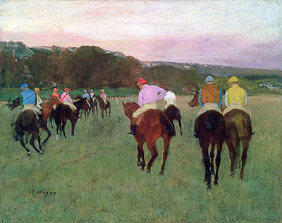 Rennpferde in Longchamp, c.1871/74 | Edgar Degas