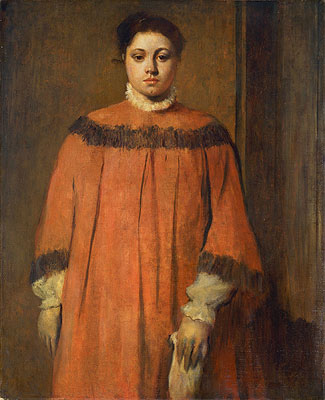 Degas | Girl in Red, c.1866 | Giclée Canvas Print