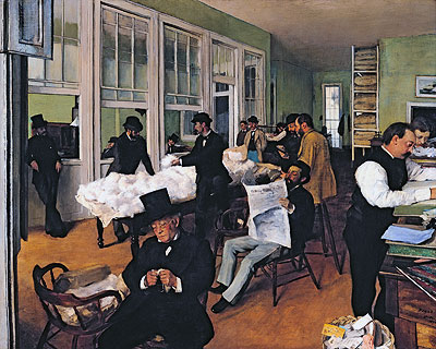 Die Baumwollbörse in New Orleans, 1873 | Edgar Degas | Giclée Leinwand Kunstdruck
