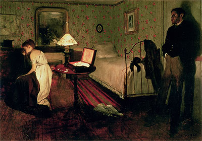 Interior Scene (The Rape), c.1868/69 | Edgar Degas | Giclée Leinwand Kunstdruck