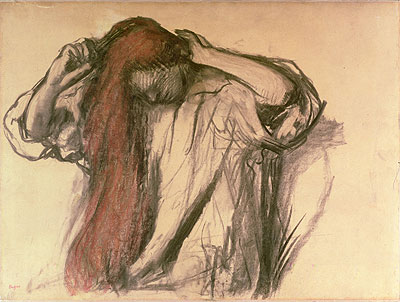 Woman Combing her Hair , n.d. | Edgar Degas
