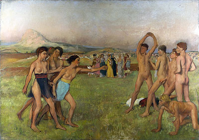 Young Spartans Exercising, c.1860 | Edgar Degas | Giclée Leinwand Kunstdruck