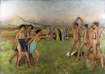 Young Spartans Exercising, c.1860 | Edgar Degas