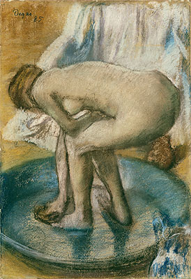 Woman Bathing in a Shallow Tub, 1885 | Edgar Degas