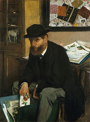 The Collector of Prints, 1866 | Degas | Giclée Canvas Print