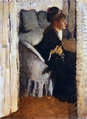 Woman Putting on Gloves, undated | Degas | Giclée Canvas Print