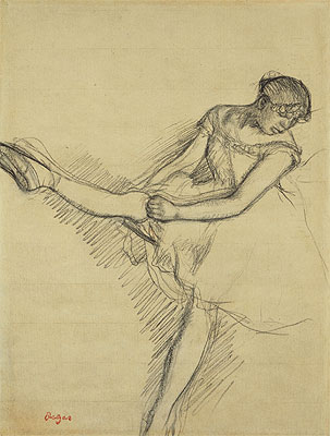 Dancer Seated, Readjusting her Stocking, c.1880 | Edgar Degas | Giclée Papier-Kunstdruck