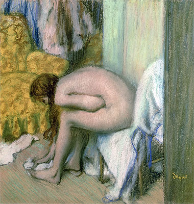 Edgar Degas | After the Bath, Woman Drying her Left Foot, 1886 | Giclée Papier-Kunstdruck