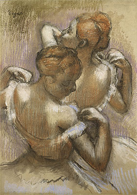 Degas | Two Dancers Adjusting their Shoulder Straps, c.1897 | Giclée Paper Print