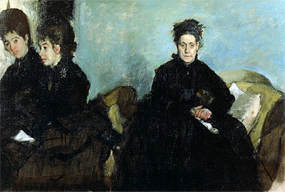 Duchesa di Montejasi with Her Daughters, Elena and Camilla, 1876 | Degas | Giclée Canvas Print