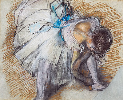 Dancer Adjusting her Shoe, 1885 | Degas | Giclée Paper Art Print