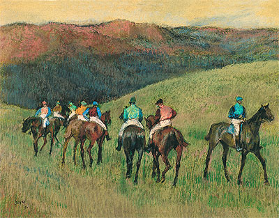 Rennpferde in einer Landschaft, 1894 | Edgar Degas