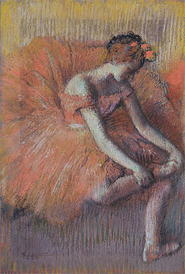 Tänzerin beim Anziehen ihres Schuhs, c.1896 | Edgar Degas