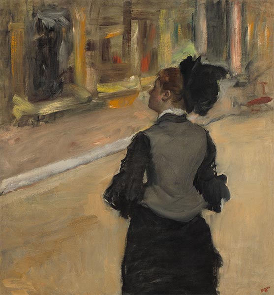 Woman Viewed from Behind (Visit to a Museum), c.1879/85 | Degas | Giclée Canvas Print