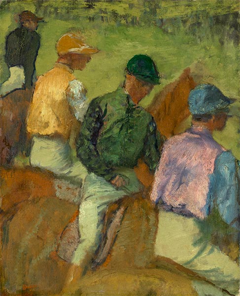 Degas | Vier Jockeys, c.1889 | Giclée Leinwand Kunstdruck