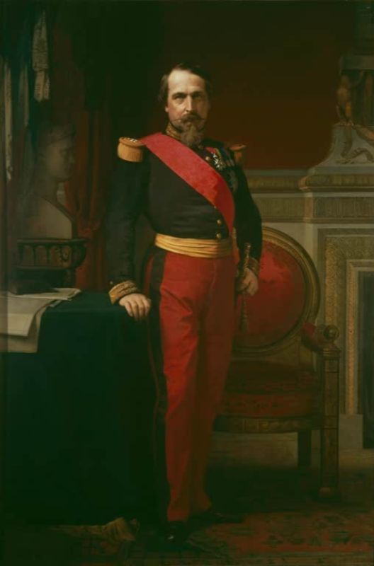 Napoleon III., Kaiser der Franzosen, 1863 | Hippolyte Flandrin | Giclée Leinwand-Kunstdruck