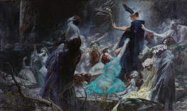 Souls at the River Acheron, 1898 by Adolf Hirémy-Hirschl | Canvas Print