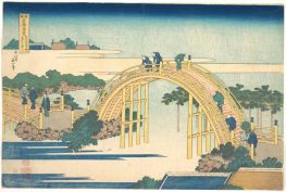 Die Bogenbrücke am Kameido Tenjin-Schrein, 1820 | Hokusai