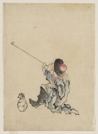Person mit einer Pfeife, n.d | Hokusai