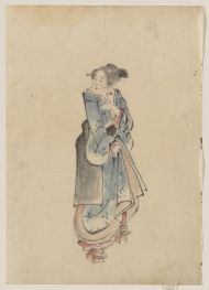 Eine Frau, die nach rechts geht,..., n.d | Hokusai