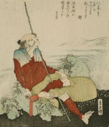 Selbstbildnis als Fischer, 1835 | Hokusai