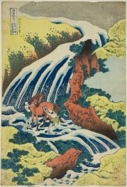 Yoshitsunes Pferdewaschfall bei Yoshino in der Provinz Yamato, 1833 | Hokusai