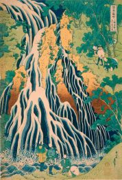 Pilger am Kirifuri-Wasserfall, 1832 | Hokusai