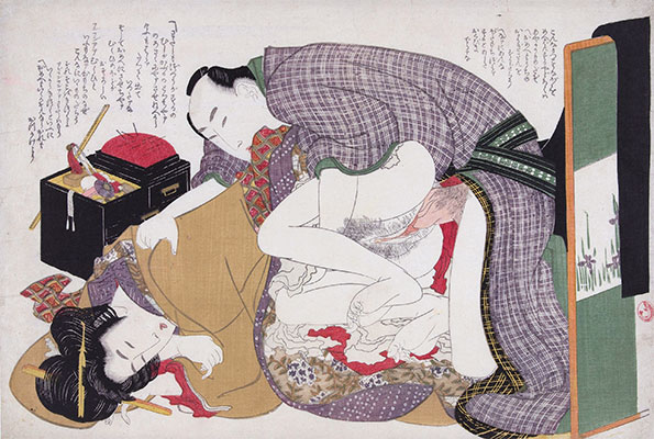 Liebespaar am Nähkästchen, c.1812/14 | Hokusai