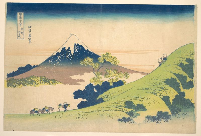 Der Inume-Pass in der Provinz Kai, 1820 | Hokusai | Giclée Papier-Kunstdruck