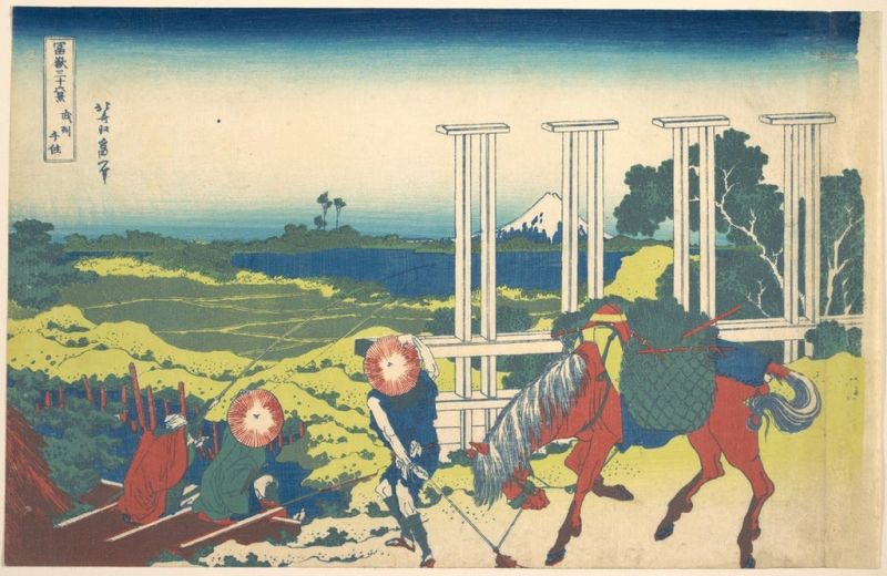 Senju in der Provinz Musashi, 1820 | Hokusai | Giclée Papier-Kunstdruck