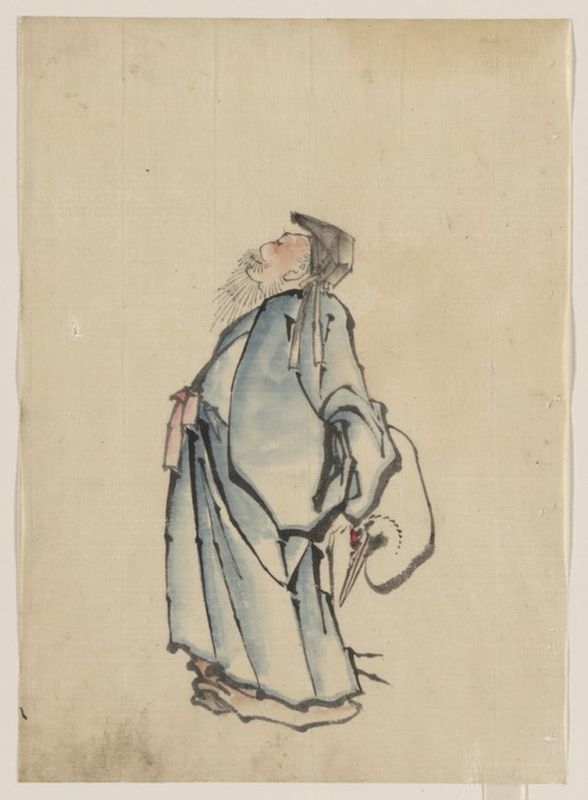 Bärtiger Mann, n.d | Hokusai | Giclée Papier-Kunstdruck